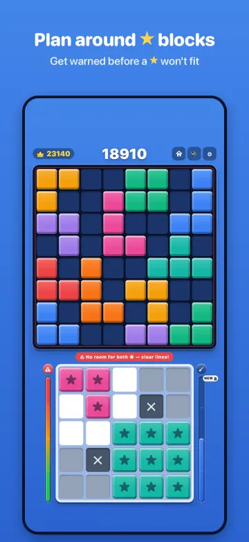 Star blocks come pre-drawn